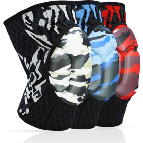 Women Sports Anticollision Knee Pads Thickening Camouflage Dancing Volleyball Basketball Brace Support Yoga Knee Kneecap Protect