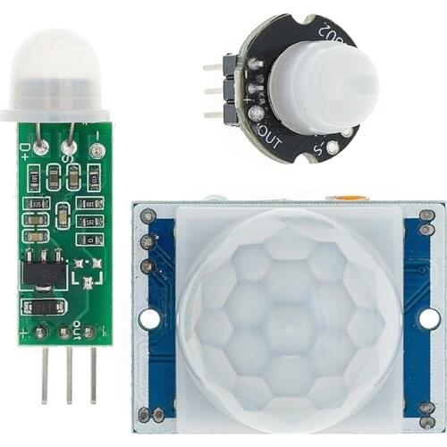 10PCS HC-SR501 HC-SR505 MH-SR602 Adjust IR Pyroelectric Infrared Mini PIR Human Sensor Detector Module Bracket for Arduino