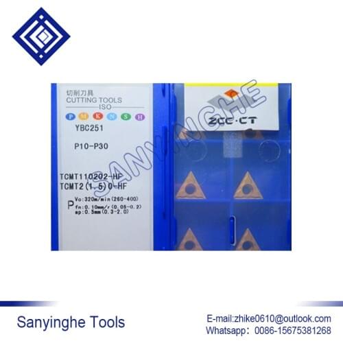 Free shipping high quality 10pcs/lots YBC251 TCMT110202-HF cnc carbide turning inserts