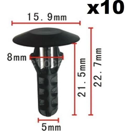 10pcs OEM Nylon For Honda Acura Bumper Fastener Rivet Retainer Clips 90108-SW3-003