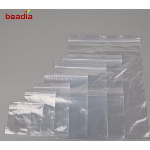 100pcs/bag Various Sizes Reclosable Plastic Packaging Bags Zip Lock Poly Bags Zipper Clear Ziplock Bags