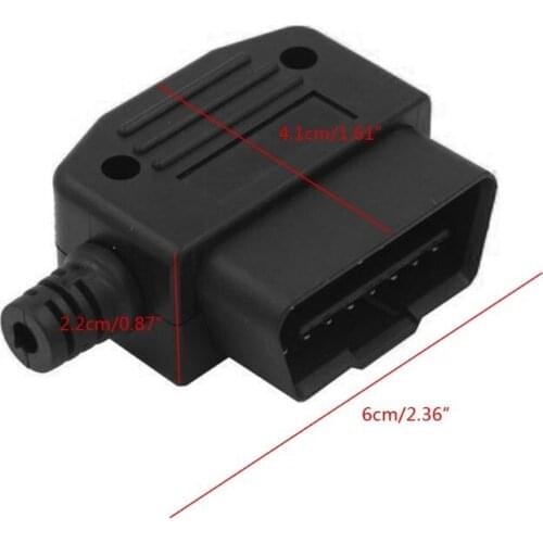 Car Auto OBD2 16 Pin Male Connector Plug Universal Car Diagnostic Tool Adapter