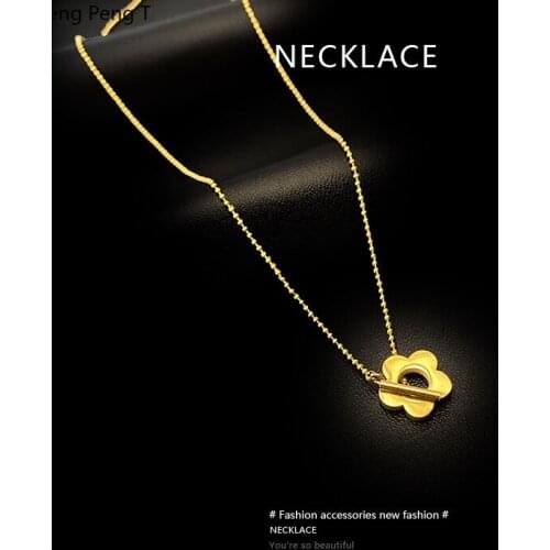 2021 New Daisy clavicle chain in Net red flower simple short hip-hop NecklaceFine Jewelry