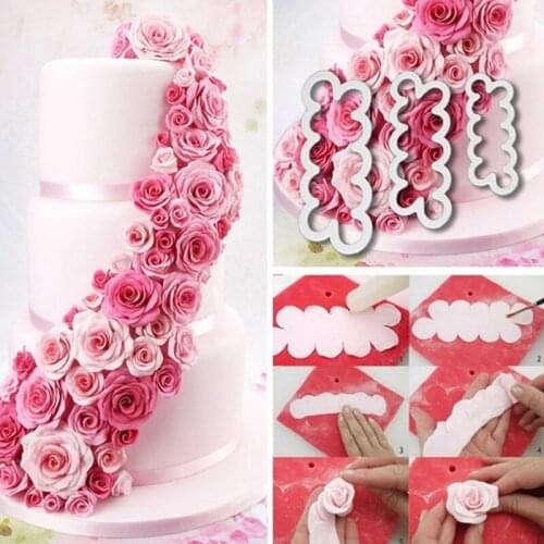 Baking Accessories Cake Mold Rose Petal Flower Cutter Rose Maker Mold Fondant Cake Pastry Decorating Tool Kitchen Gadgets