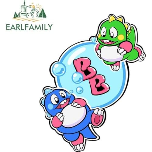 EARLFAMILY 13cm x 10.1cm for Bubble Bobble Arcade Creative Car Sticker DIY Waterproof Window Decal Suitable for Fold GTR EVO SX
