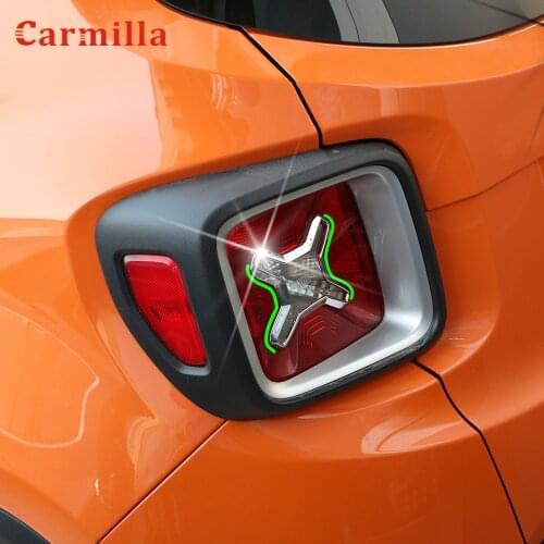 Car Rear Lights Cover Back Lamps Trim Sticker Fit for Jeep Renegade 2014 2015 2016 2017 2018 2019 Accessories