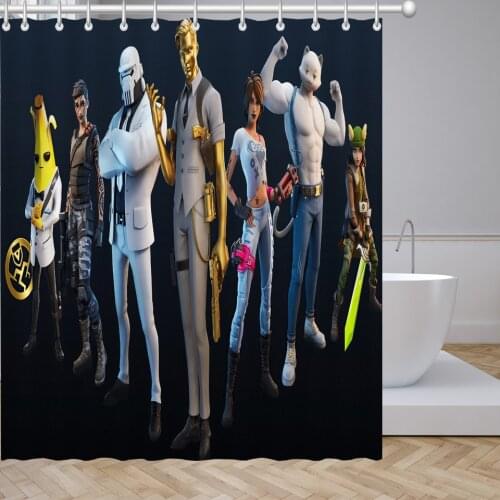 New Fortnite Shower Curtain 3D Digital Printing Polyester Waterproof Shower Curtain Bathroom Decoration