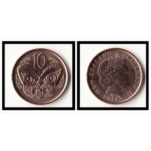 New Zealand 10cents Coins Oceania New Original Coin Collectible Edition Real Rare Unc Commemorative 2014 Edition