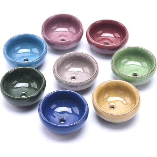 New Cute Ice-Crack Glaze 7 Color Flower Ceramics Succulent Planter Mini Pot Garden Flowerpot For Home Office Decor Plant Pot