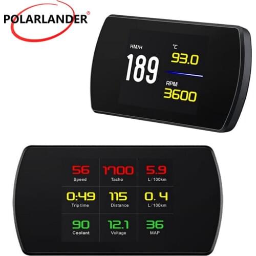 OBD2 Digital Car HUD On-Board Computer Speedometer Windshield Projetor 5.8 TFT Digital Car Speed Projector Head Up Display P12