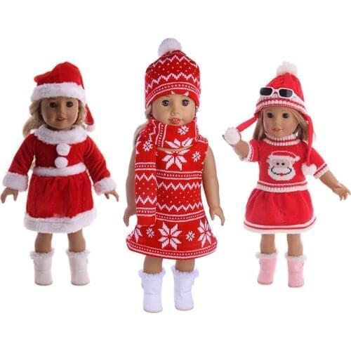 Doll Clothes Christmas Fit Baby New Bron American And 43cm Rebron Doll Toy ,Our Generation , Baby Birthday Gift