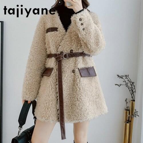 Real Coats Fur for Women Lamb Fur Jackets Womens Wool Clothes Woman Long Jacket Sheep Shearing Mujer Parkas TN1388