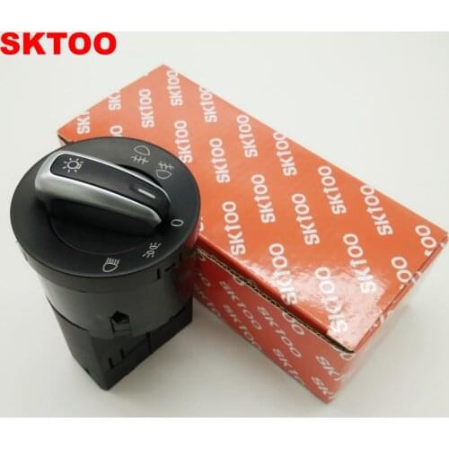 SKTOO Chrome Headlight Switch For VW Passat B5 B5.5 Golf Bora JETTA MK4 For Beetle SHARAN Polo Seat Alhambra 3B0941531 3BD941531