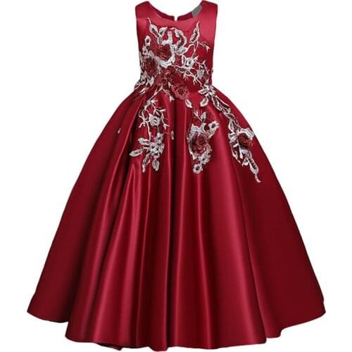Girls Dresses Flower Kids Princess Dress Opening Ceremony Ball Gown Party Wedding Dresss Kids Clothes Girl Children Costume