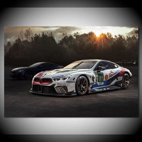 B M W Tuning M8 2018 GTE Race Sport Car Posters Canvas Printed Home Decor Wall Art Painting Living Room Decoration