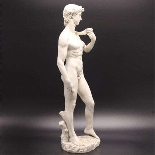 41.5CM DAVID STATUES MICHELANGELO BUONARROTI ART SCULPTURE RESIN ART&CRAFT HOME DECORATION ACCESSORIES ART MATERIAL R910