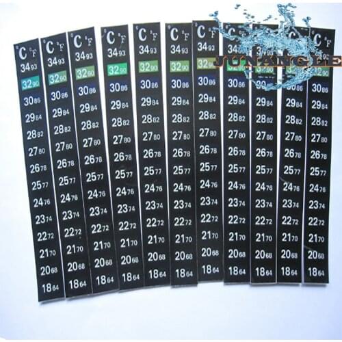 1pcs Fish Tank Thermometer Stickers Temperature Measuring Fish Tank Stickers Tortoise Jar Thermochromic Patch Thermometer