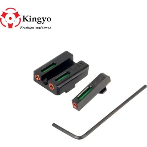 Rear Sights Focus-lock for Glock Gear Real Red green Fiber Optic Front For Glock 17/17L /19/22/23/24/26/27/33/34