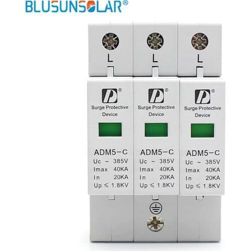 10 pieces / lot High Quality 3P 20-40kA 380V AC Din Rail SPD Low Voltage Surge Protective Device Anti-thunder Euipment