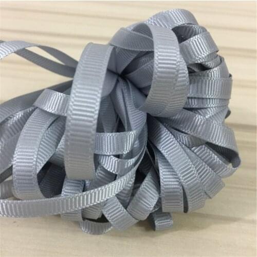 10yard Gray Grosgrain Ribbon Wedding Decoration DIY Baby Bow Gift Wrapping Apparel Sewing Fabric bow Headband Accessories
