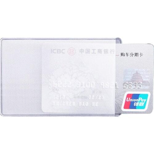 10PC Waterproof Transparent PVC Card Cover Silicone Plastic Card holder Case Protect Cards Student Cardholder Bit Bank Id Card
