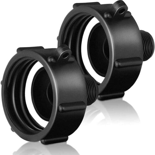 2Pcs IBC Tank Adapter 275 330 IBC Tote Adapter Container Adapter Garden Hose Drain Connector Coarse Thread 2X3/4Inch