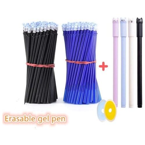20pcs/set Erasable Gel Pen Refills Rod 0.5mm Washable Handle Magic Erasable Pen for School Pen Writing Tools Kawaii Stationery
