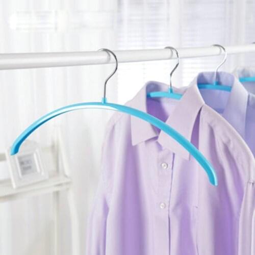 40.5cm 15 pcs/lot Creative Arc-shaped Clothes Hangers for Men and Women Plastic Blouse and Shirt Hanger Without Wrinkles