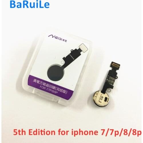 BaRuiLe 10pcs The 5th Edition Universal Home Button Flex For iPhone 7 8 Plus Return Button key Final Solution with Back function