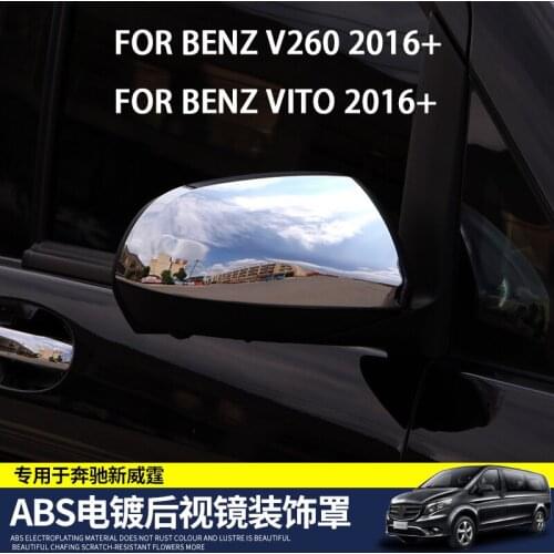 ABS Side Rear View Rearview Mirror LED Cover Trim Frame Decor Sticker for Mercedes Benz V Class V260 V260l VITO 2016 2017