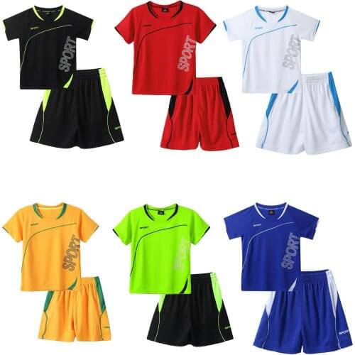 Kids Boys Summer Clothes Set Breathable Net Running Sport Suit Boys T-shirt And Shorts Set For Basketball Football Workout Wear