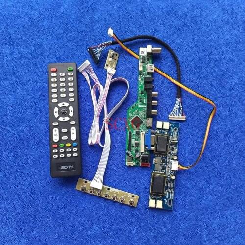 LVDS 20Pin Fit LM171W01-B3/B3C1/B3C2 Analog signal HDMI-compatible USB VGA 1280*768 4CCFL LCD matrix controller driver board Kit