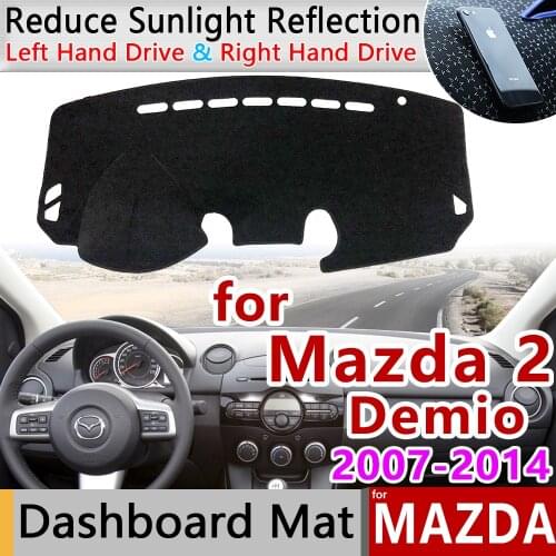 For Mazda 2 Demio 2007~2014 DE Anti-Slip Mat Dashboard Cover Pad Sunshade Dashmat Carpet Accessories Mazda2 2008 2009 2010 2013