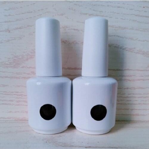 Wholesale Nail Polish Bottles Nail Gel Tubes Nail Contaiers 15ml Glass Nail Gel Packing With Brush Bar White Bottles