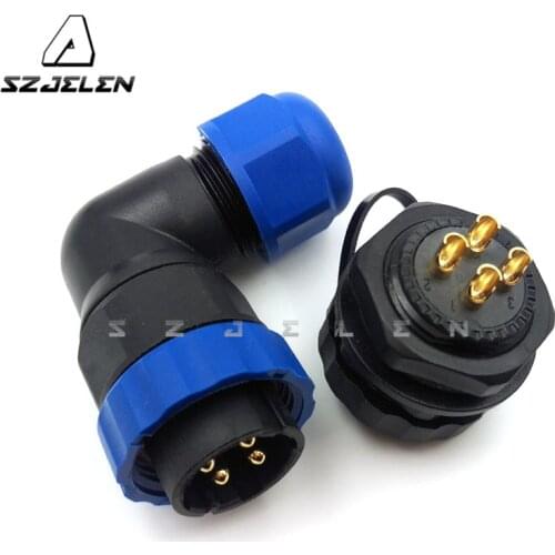 SD20TP-ZM , waterproof connector 4pin Plug and socket, IP67, Electric cable wire connector 4 pin male and female