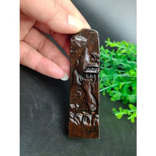 CHINA antique brass fengshui lucky seal small Statue Metal crafts family decorations statuette pandent