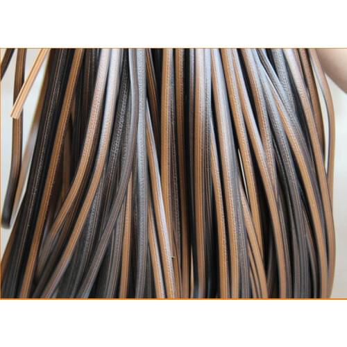 Coffee gradient flat synthetic rattan weaving material plastic rattan for knit and repair chair table,storage basket,ect