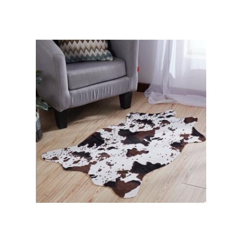 MUZZI Zebra Cow Leopard Giraffe Tiger Printed Rug Cowhide faux skin leather NonSlip Antiskid Mat 110X75CM Animal print Carpet