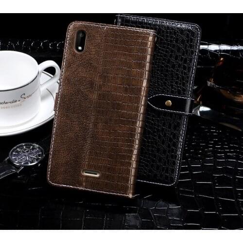 Leather Case For Wiko Y50 5" Case Crocodile Pattern Flip Cover Skin Wallet Wiko Y50 2019 Phone Shell Fundas Etui Bags Holster