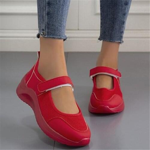 Large size sports and leisure womens shoes new thick-soled womens platform sneakers mesh breathable fashion women loafers