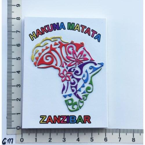 Zanzibar Tanzania)Fridge Magnet Creative Travel Commemorate Crafts 15D Ornaments Magnetism Resin Material Refrigerator Stickers