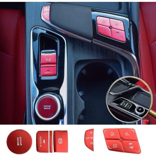 Metal Car Styling Auto Sticker Brake AC System Gear Button Switch Aluminum Alloy Cover For ChangAn UNI-T Internal Decoration