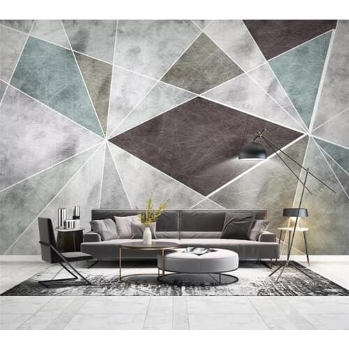 Custom wallpaper 3d mural Nordic geometric modern minimalist TV background wall painting living room bedroom wallpaper 3d murals