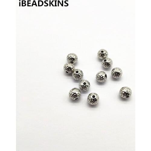 New arrival! 8mm Rhodium color 500pcs CCB Round Shape beads for Earrings parts,hand Made Earrings Findings Jewelry DIY