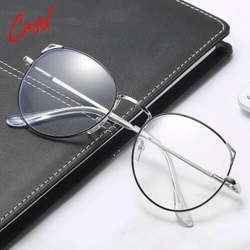 CRSD New Fashion New Cat Ear Reading Glasses Anti-blue Light Flat Mirror Female Cute Cat Eye Myopia Girl Finished Myopia Glasses