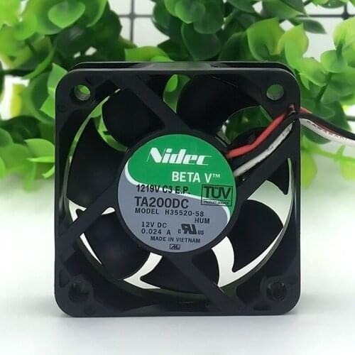 Original for NIDEC 5015 H35520-58 DC 12V 50x50x15mm 5cm 0.024A 3 Line server inverter computer cpu case axial Cooling Fan