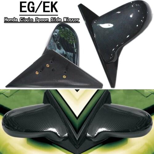 Fit for Honda 1992-1996EG 1996-2000EK 4DOOR Spoon Side Mirror Carbon FIBERLook Wira Satria