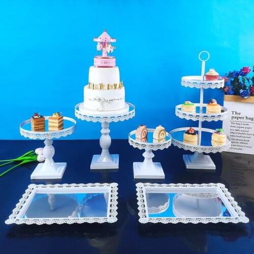 6Pcs Cake Stand Cupcake Tray Tools Gome Decoration Dessert Table Decorating Party Suppliers Wedding Display