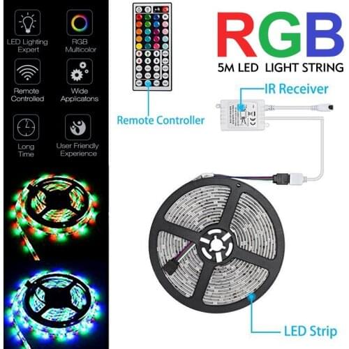 Lighting Multicolor LED Strip Car Interior Lights Waterproof Decoration Halloween Decoration 5M Decoration