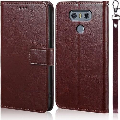Luxury Leather Flip Book Case for LG G6 G 6 H870 H873 H870DS Wallet Stand Case Phone Cover Bag coque